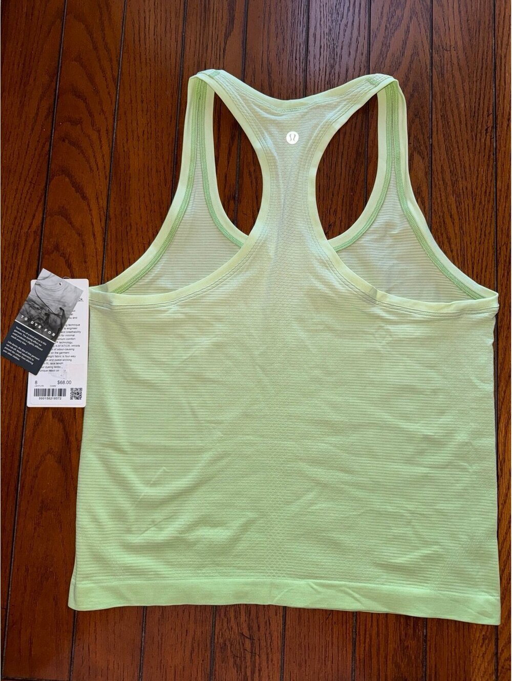Lululemon Swiftly Tech Scoopneck Tank 2.0 Race Ombré Dye Matcha Size 8 NWT